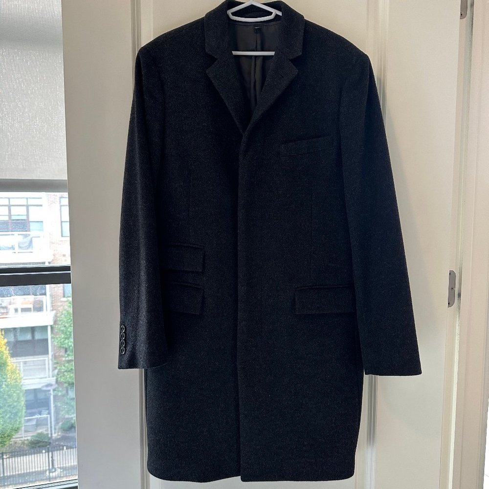 J. Crew Ludlow Topcoat Wool Cashmere 40R Charcoal